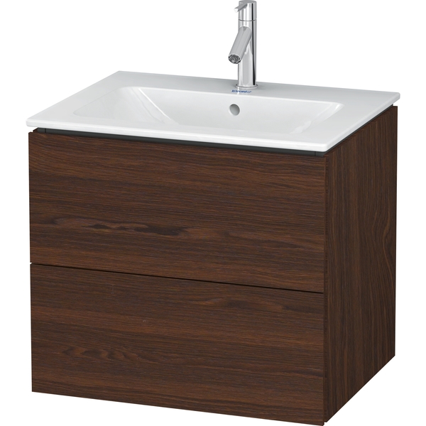 Duravit L-Cube Wall-Mounted Vanity Unit Lc624006969 Brushed Walnut LC624006969